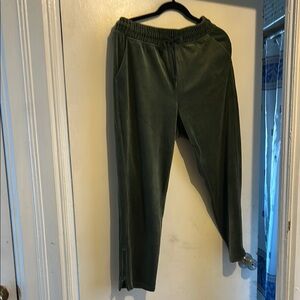 PINK Victoria's Secret Green Track Pants with Elastic Waistband